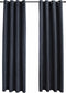 vidaXL - Gordijnen - verduisterend - met - ringen - 2 - st - 140x175 - cm - antraciet