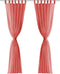 vidaXL - Gordijnen - voile - 140x225 - cm - rood - 2 - st