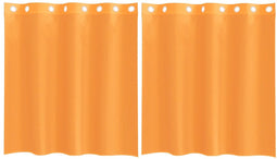 vidaXL - Gordijnen - voile - met - doorvoertules - 2 - st - 140x140 - cm - oranje