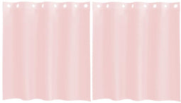 vidaXL - Gordijnen - voile - met - doorvoertules - 2 - st - 140x140 - cm - lichtroze