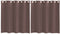vidaXL - Gordijnen - voile - met - doorvoertules - 2 - st - 140x140 - cm - bruin
