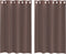 vidaXL - Gordijnen - voile - met - doorvoertules - 2 - st - 140x175 - cm - bruin