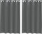 vidaXL - Gordijnen - voile - met - doorvoertules - 2 - st - 140x175 - cm - donkergrijs
