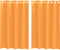 vidaXL - Gordijnen - Voile - met - doorvoertules - 2 - st - 140x175 - cm - oranje