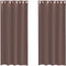 vidaXL - Gordijnen - voile - met - doorvoertules - 2 - st - 140x225 - cm - bruin