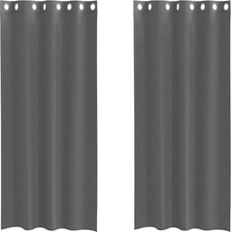 vidaXL - Gordijnen - voile - met - doorvoertules - 2 - st - 140x225 - cm - donkergrijs