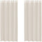 vidaXL - Gordijnen - voile - met - doorvoertules - 2 - st - 140x225 - cm - crèmekleurig