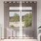 vidaXL - Gordijnen - voile - met - doorvoertules - 2 - st - 140x225 - cm - bruin