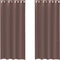 vidaXL - Gordijnen - Voile - met - doorvoertules - 2 - st - 140x245 - cm - bruin
