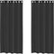 vidaXL - Gordijnen - voile - met - doorvoertules - 2 - st - 140x245 - cm - zwart
