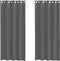 vidaXL - Gordijnen - voile - met - doorvoertules - 2 - st - 140x245 - cm - donkergrijs