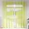 vidaXL - Gordijnen - voile - met - doorvoertules - 2 - st - 140x245 - cm - appelgroen