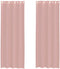vidaXL - Gordijnen - Voile - met - doorvoertules - 2 - st - 140x260 - cm - roze