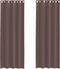 vidaXL - Gordijnen - voile - met - doorvoertules - 2 - st - 140x260 - cm - bruin