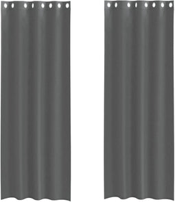 vidaXL - Gordijnen - voile - met - doorvoertules - 2 - st - 140x300 - cm - donkergrijs
