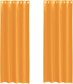 vidaXL - Gordijnen - voile - met - doorvoertules - 2 - st - 140x300 - cm - oranje