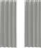 vidaXL - Gordijnen - voile - met - doorvoertules - 2 - st - 140x300 - cm - lichtgrijs