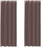 vidaXL - Gordijnen - voile - met - doorvoertules - 2 - st - 140x300 - cm - bruin