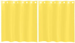 vidaXL - Gordijnen - voile - met - doorvoertules - 2 - st - geel