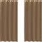 vidaXL - Gordijnen - voile - met - doorvoertules - 2 - st - lichtbruin