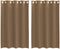 vidaXL - Gordijnen - voile - met - doorvoertules - 2 - st - lichtbruin