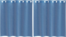 vidaXL - Gordijnen - voile - met - doorvoertules - 2 - st - koningsblauw