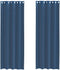 vidaXL - Gordijnen - voile - met - doorvoertules - 2 - st - koningsblauw