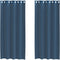 vidaXL - Gordijnen - voile - met - doorvoertules - 2 - st - koningsblauw