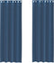 vidaXL - Gordijnen - voile - met - doorvoertules - 2 - st - koningsblauw