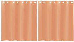 vidaXL - Gordijnen - voile - met - doorvoertules - 2 - st - terracotta
