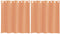 vidaXL - Gordijnen - voile - met - doorvoertules - 2 - st - terracotta