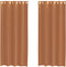 vidaXL - Gordijnen - voile - met - doorvoertules - 2 - st - terracotta