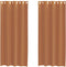vidaXL - Gordijnen - voile - met - doorvoertules - 2 - st - terracotta