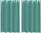 vidaXL - Gordijnen - voile - met - doorvoertules - 2 - st - turkoois
