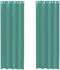 vidaXL - Gordijnen - voile - met - doorvoertules - 2 - st - turkoois