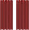 vidaXL - Gordijnen - voile - met - doorvoertules - 2 - st - wijnrood