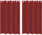 vidaXL - Gordijnen - voile - met - doorvoertules - 2 - st - wijnrood