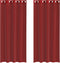 vidaXL - Gordijnen - voile - met - doorvoertules - 2 - st - wijnrood