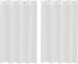 vidaXL - Gordijnen - voile - met - doorvoertules - 2 - st - wit