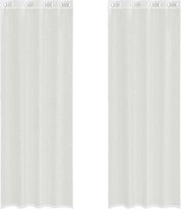 vidaXL - Gordijnen - voile - met - doorvoertules - 2 - st - wit