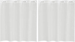 vidaXL - Gordijnen - voile - met - doorvoertules - 2 - st - wit