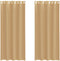 vidaXL - Gordijnen - Voile - met - doorvoertules - 2 - st - zand