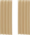 vidaXL - Gordijnen - Voile - met - doorvoertules - 2 - st - zand