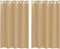 vidaXL - Gordijnen - Voile - met - doorvoertules - 2 - st - zand