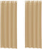 vidaXL - Gordijnen - Voile - met - doorvoertules - 2 - st - zand