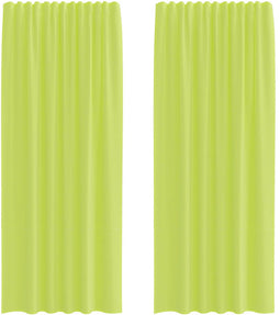 vidaXL - Gordijnen - voile - met - lipje - Top - 2 - st - Appelgroen