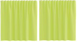 vidaXL - Gordijnen - voile - met - lipje - Top - 2 - st - Appelgroen