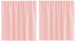 vidaXL - Gordijnen - voile - met - lussen - 2 - st - 140x140 - cm - roze