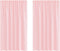 vidaXL - Gordijnen - voile - met - lussen - 2 - st - 140x140 - cm - lichtroze