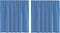 vidaXL - Gordijnen - voile - met - lussen - 2 - st - 140x140 - cm - koningsblauw